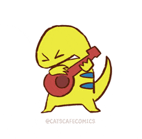 Rock Rocking Out GIF by Cat's Cafe Comics