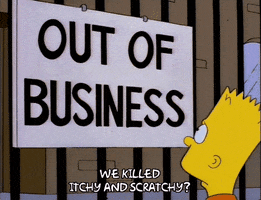 bart simpson out of business GIF